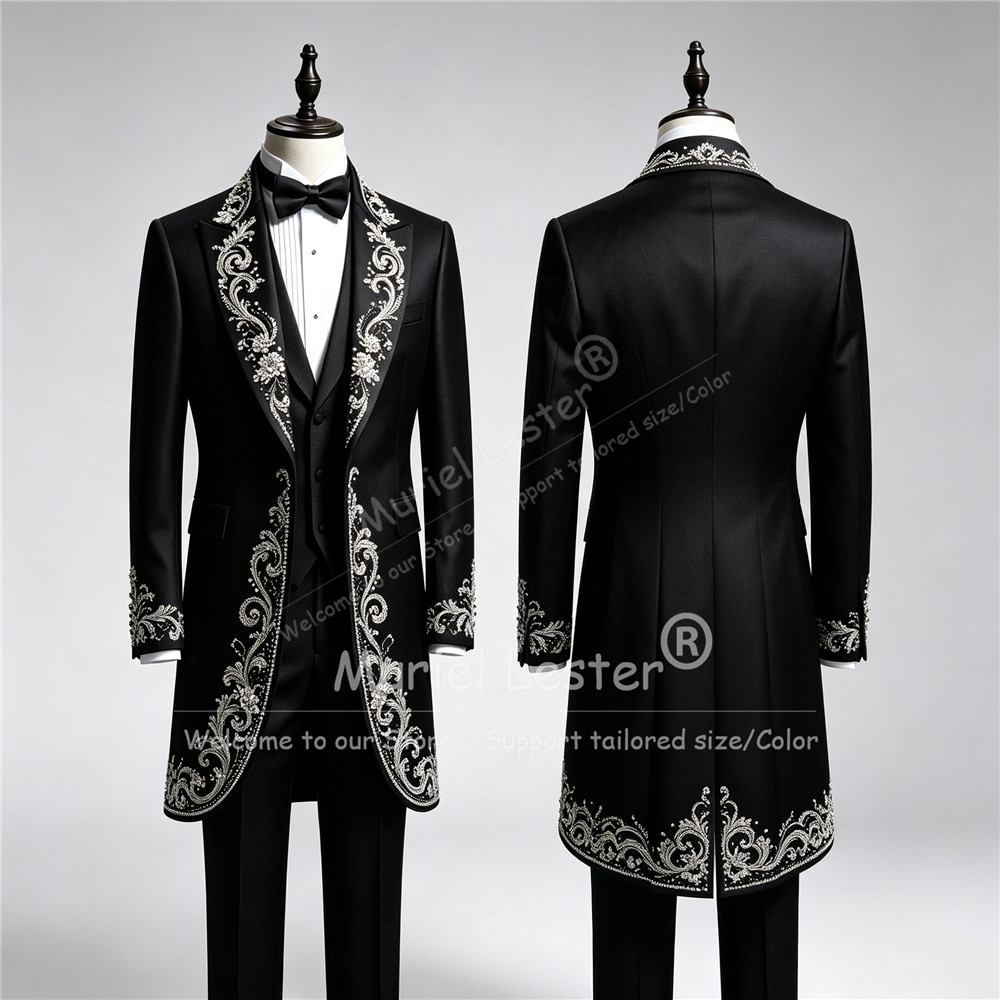 Men Formal Wear For Wedding - Luxury Man Wedding Tuxedo Suits Long