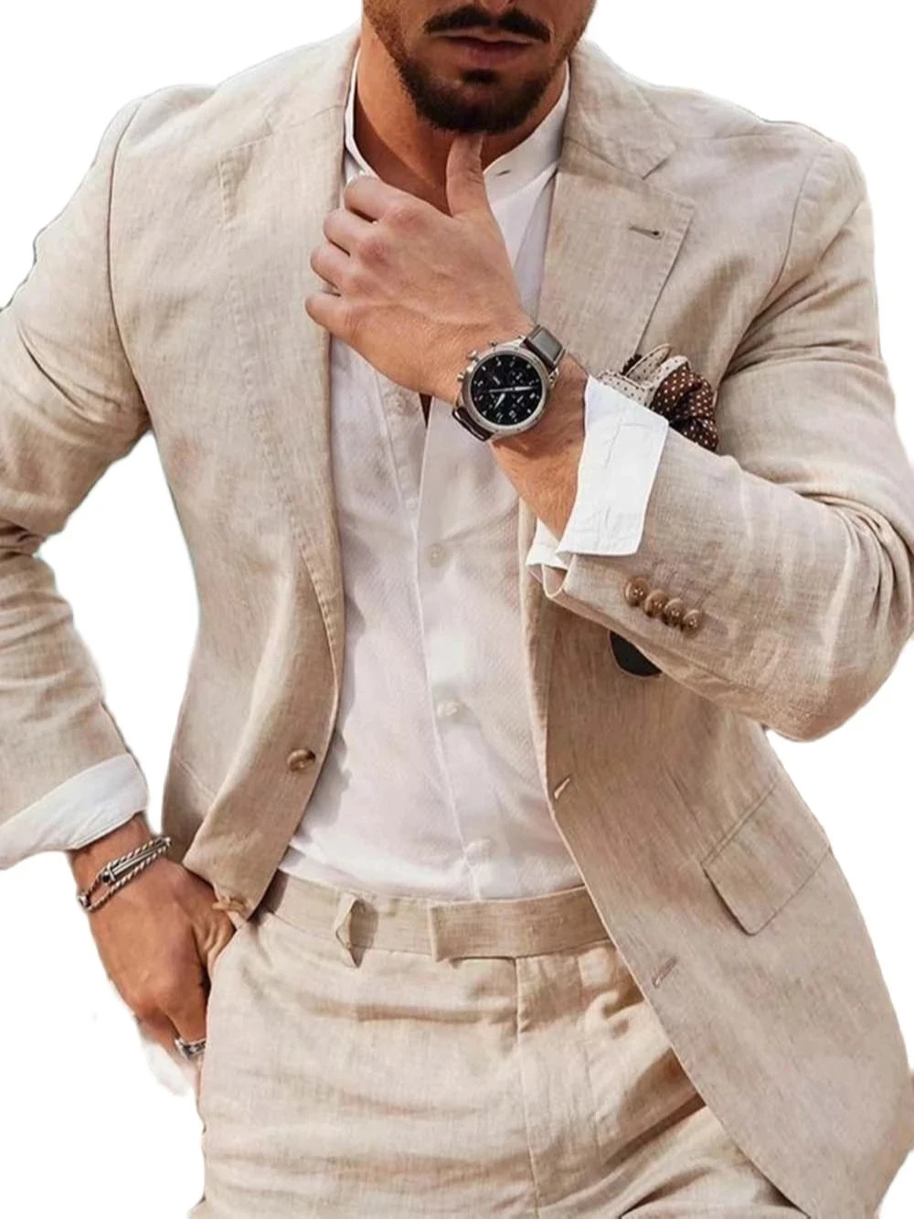 Summer Beach Business Linen Me - Men Linen Formal Wear 评论和价格
