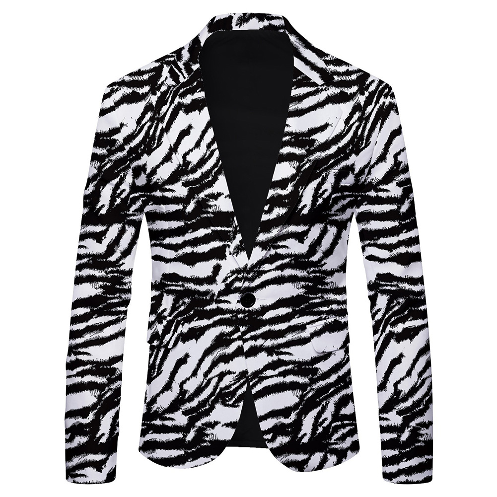 Men\'s Fashionable Printed Bla - Mens Formal Look 评论和价格