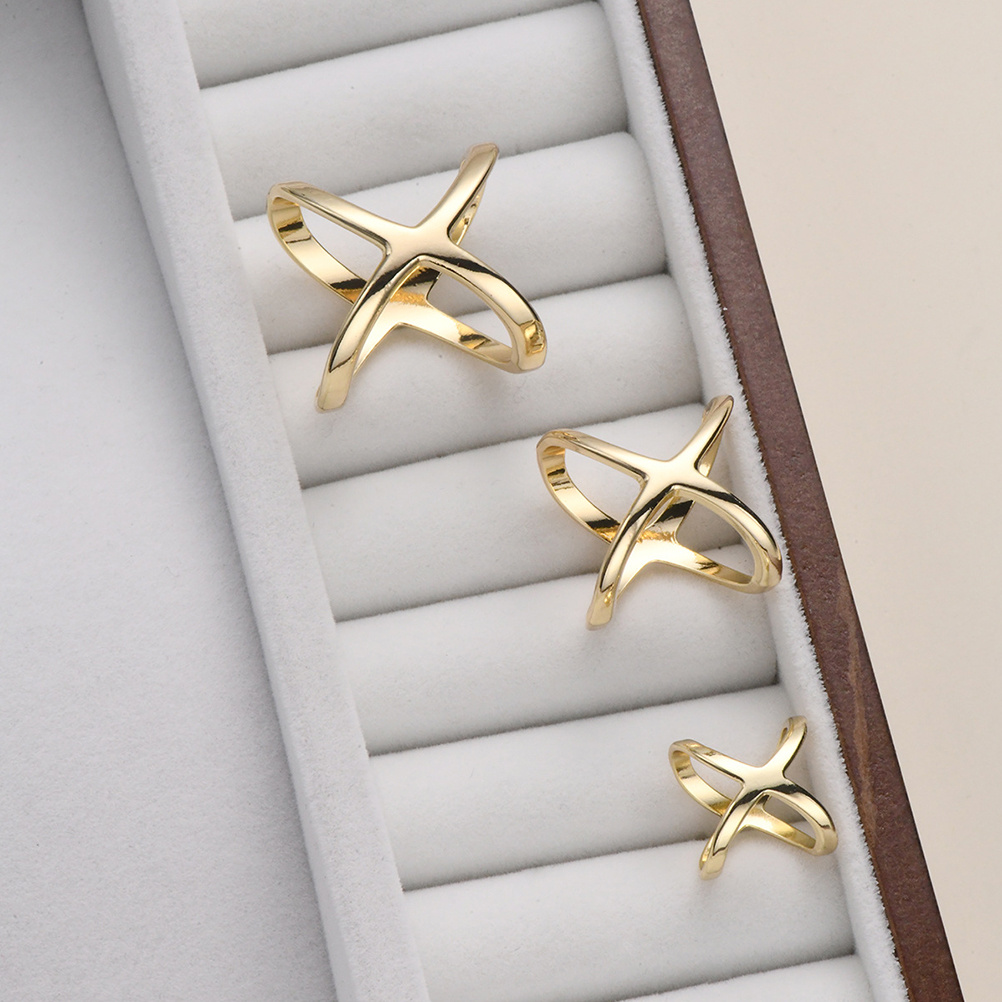3pcs X Shaped Alloy Scarf Ring - Silk Tie Woven 评论和价格