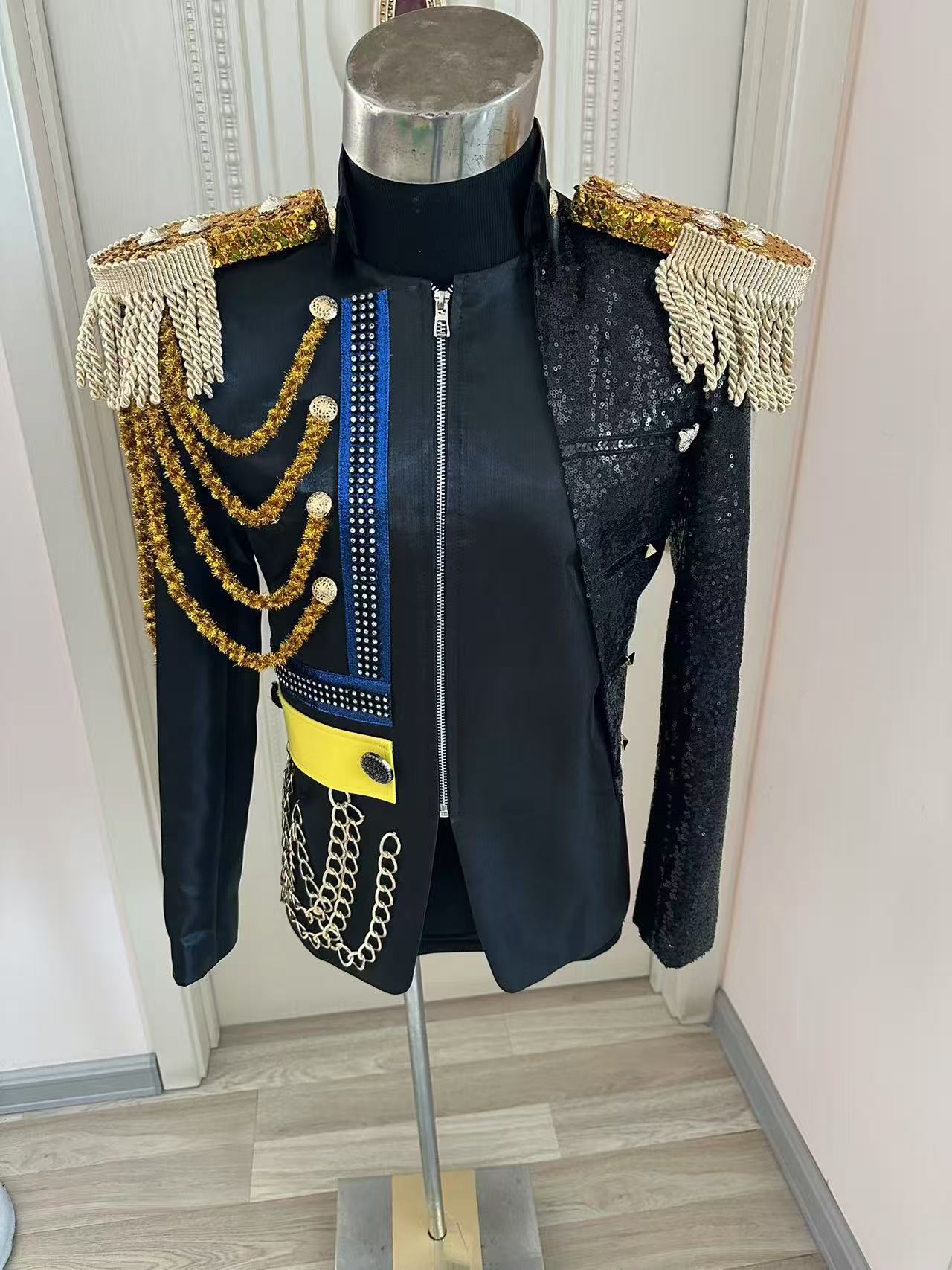 New Men Tassel Royal Jacket We - Men Formal Wear For Wedding 评论和价格