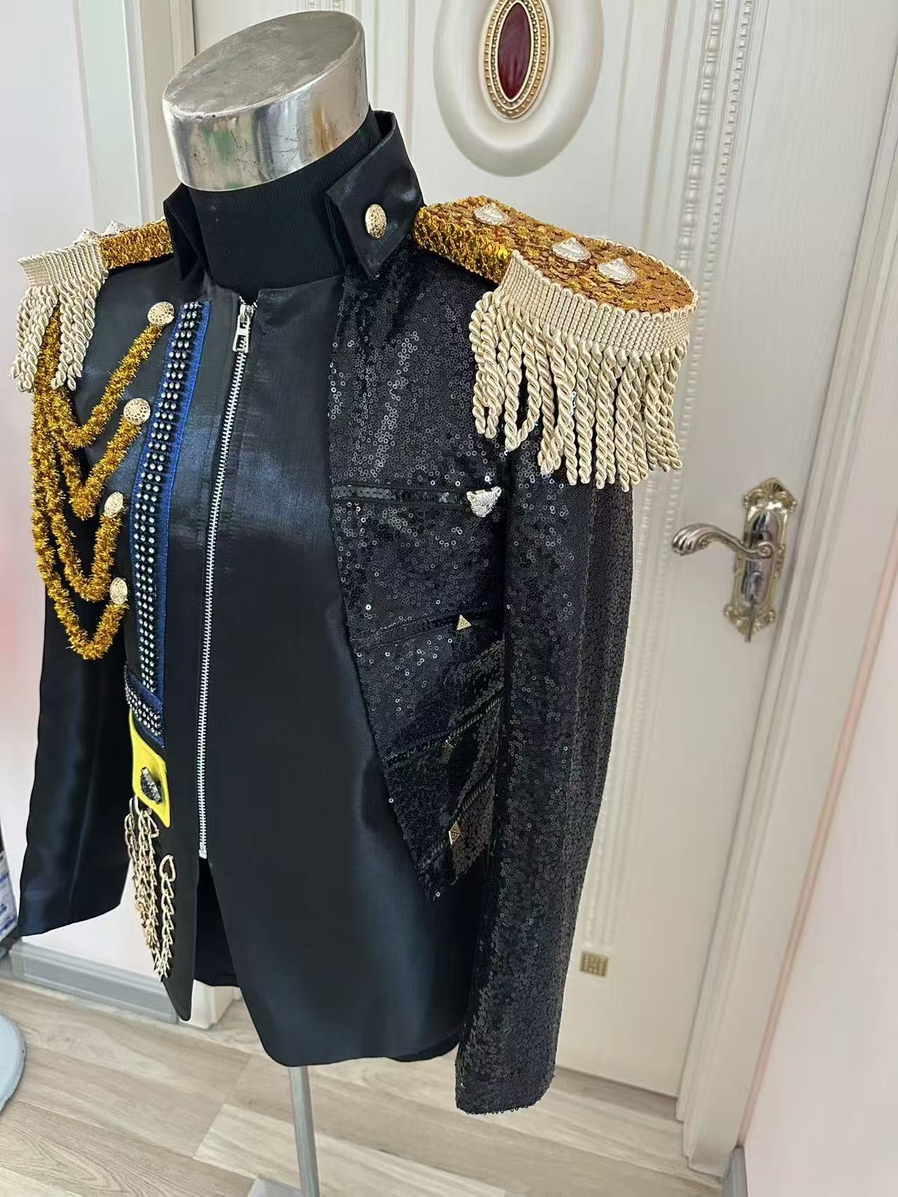 New Men Tassel Royal Jacket We - Men Formal Wear For Wedding 评论和价格