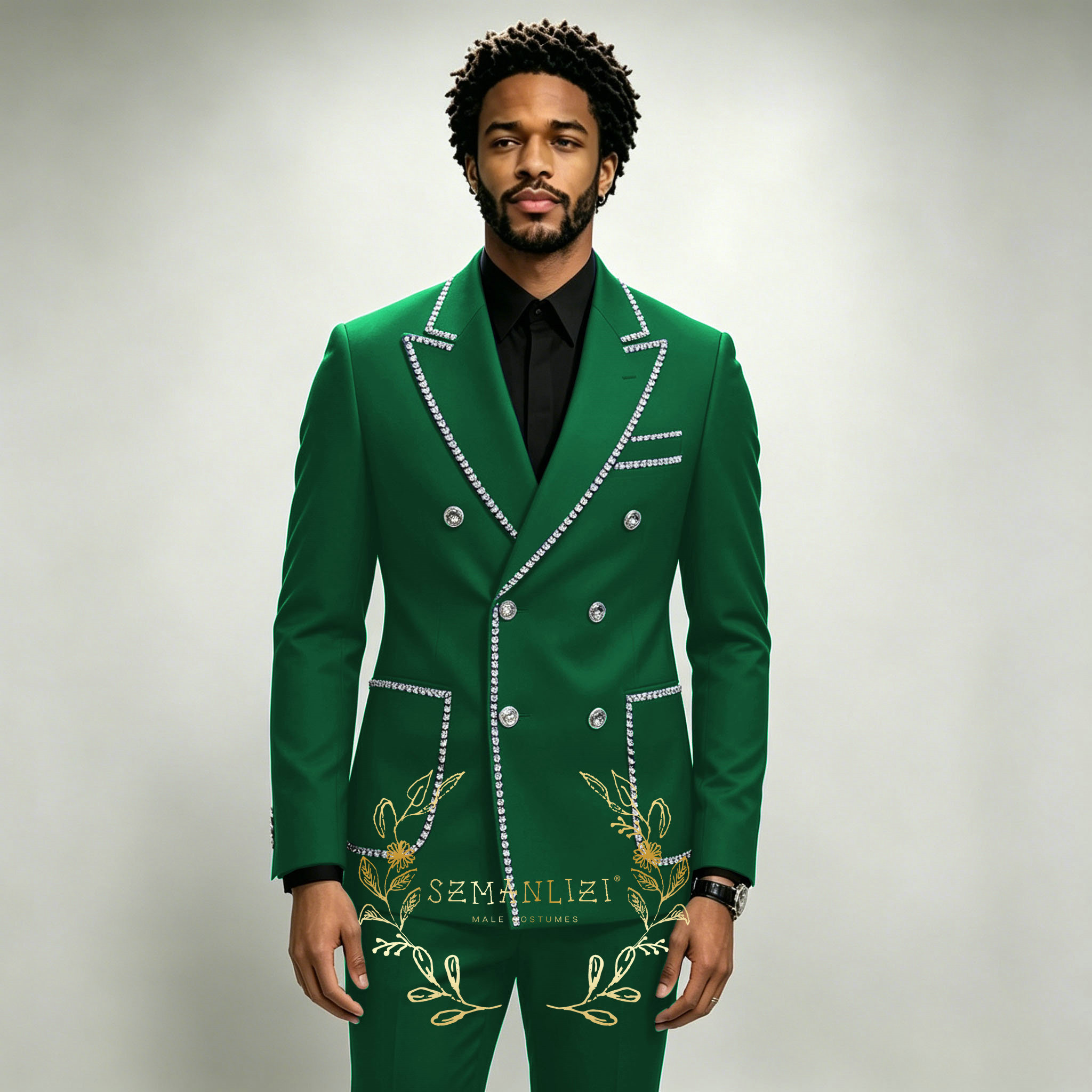 Luxury Men's Suits 2 Pieces Ro - Men Formal Wear For Wedding 评论和价格