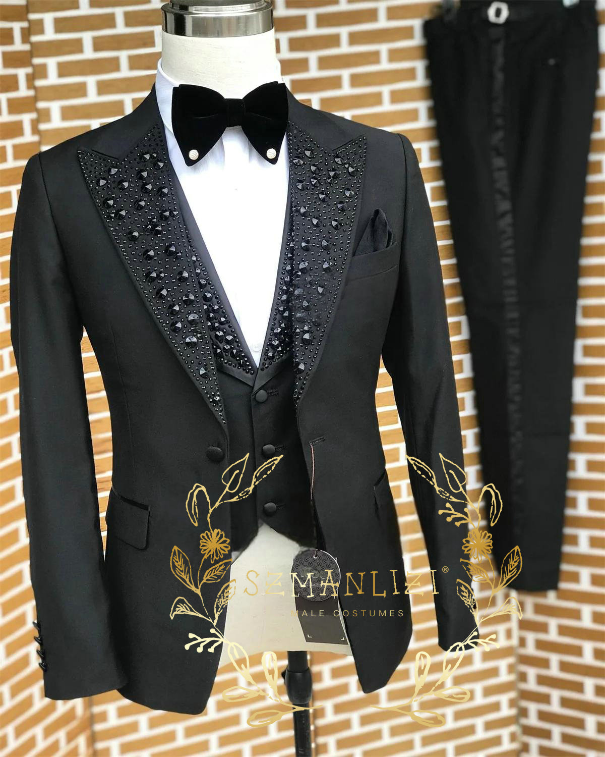 Black Men Suits Luxury Stone C - Men Formal Wear For Wedding 评论和价格