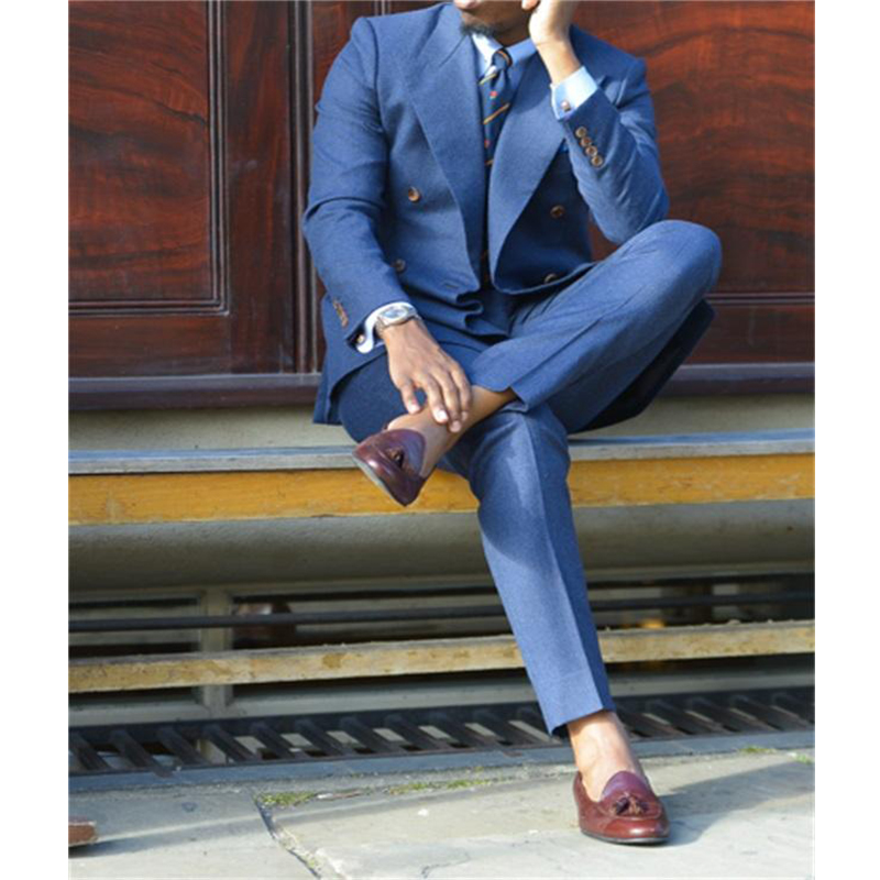 Dark Blue Formal Mens Suits Tw - Men Formal Wear For Wedding 评论和价格