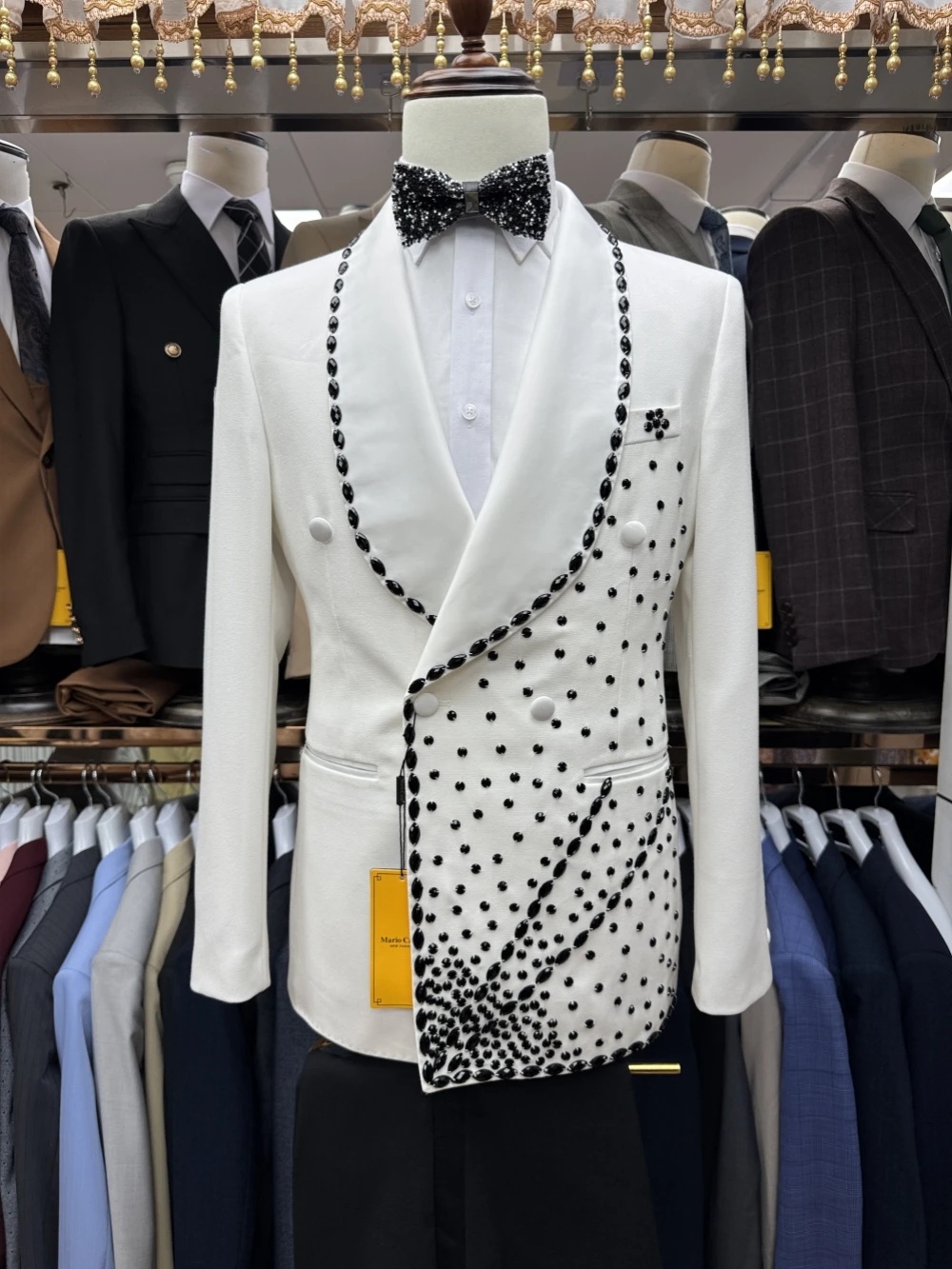 White Groom Men Suit Set 2 Pie - Men Formal Wear With Coat 评论和价格