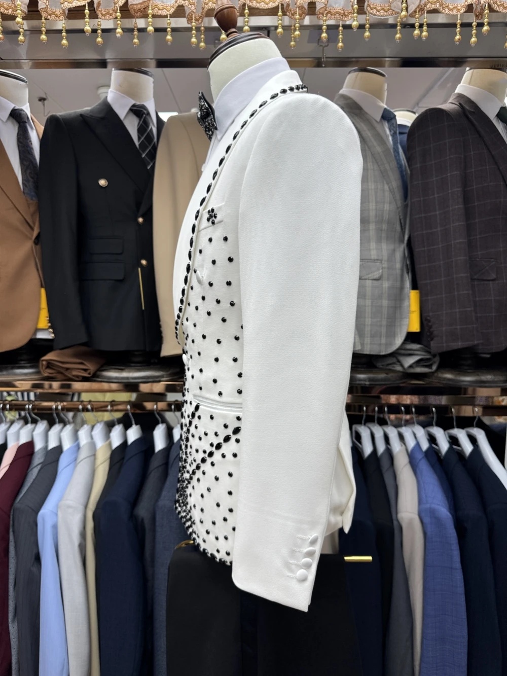 White Groom Men Suit Set 2 Pie - Men Formal Wear With Coat 评论和价格