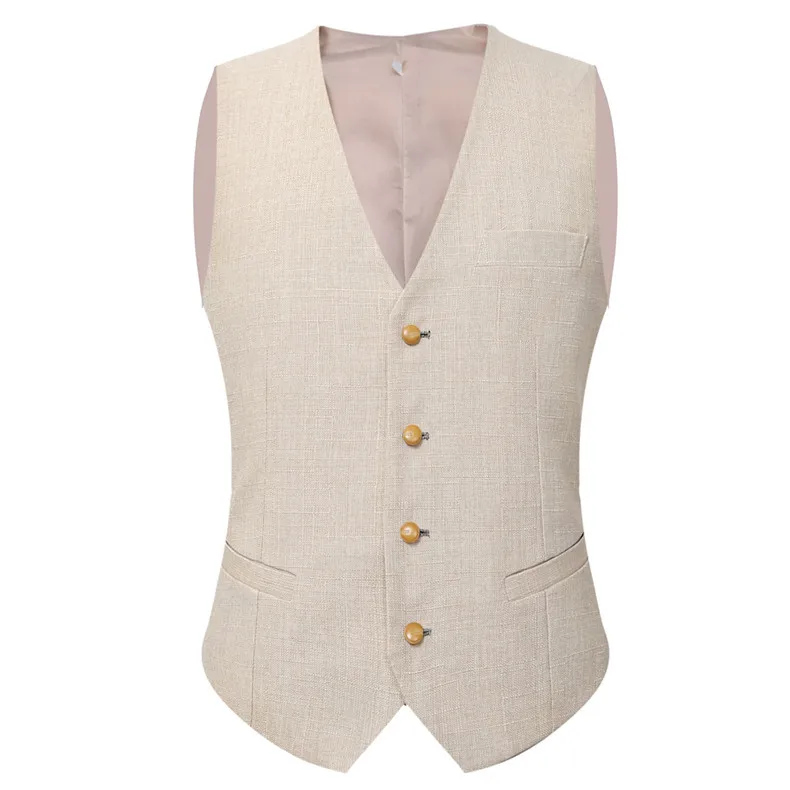 Beige Ivory Men Suit Casual Li - Men Linen Formal Wear 评论和价格