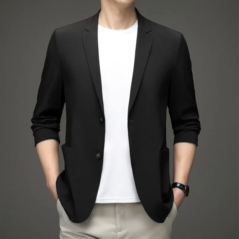 New Summer Men Thin Blazers Bu - Men Formal Wear With Coat 评论和价格
