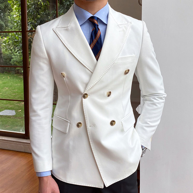 Solid Wedding Men Suits Blazer - Men Formal Wear With Coat 评论和价格