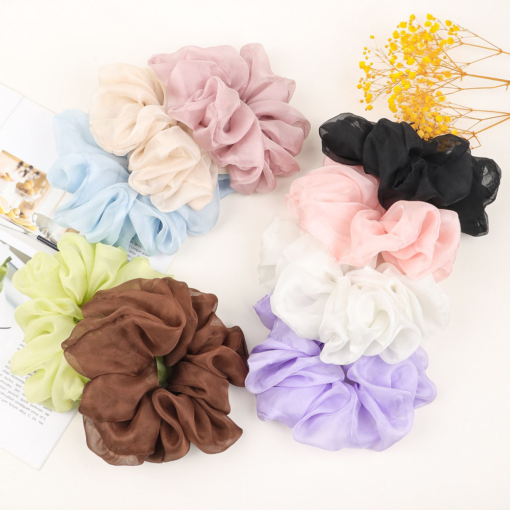 Women Silk Scrunchie Elastic H - Silk Tie Woven 评论和价格
