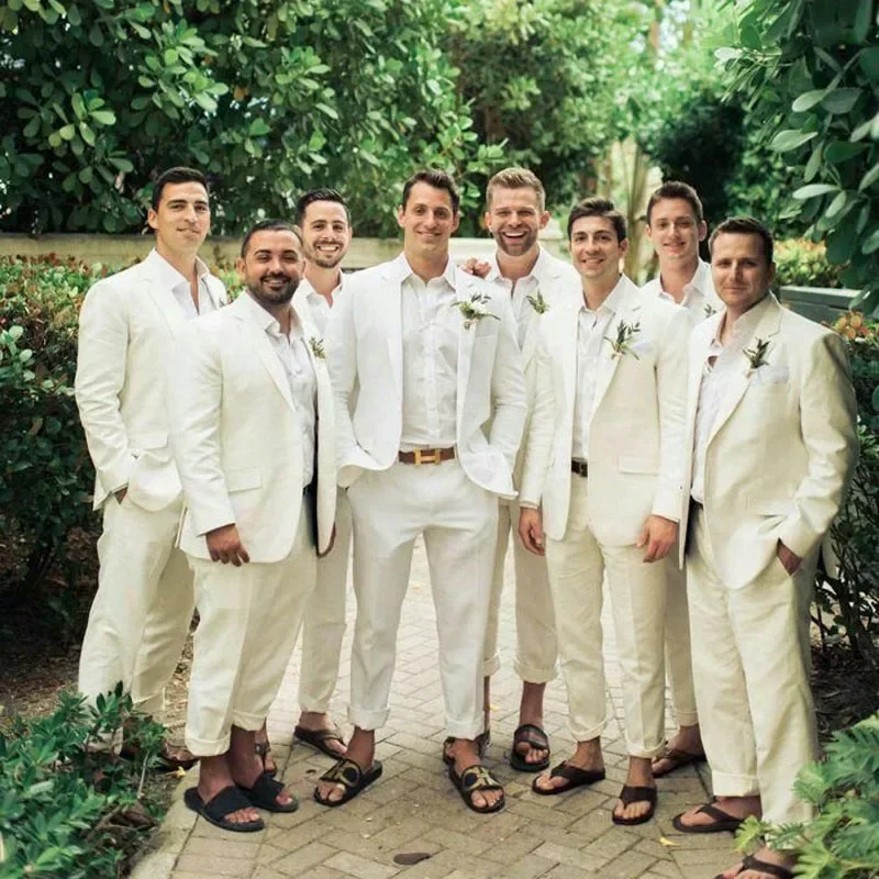 Linen Wedding Tuxedo For Men S - Men Linen Formal Wear 评论和价格