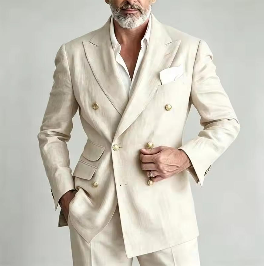 Men's Linen Suit Blazer Jacket - Men Linen Formal Wear 评论和价格