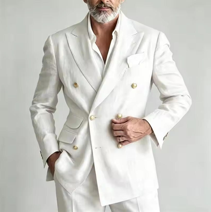 Men's Linen Suit Blazer Jacket - Men Linen Formal Wear 评论和价格