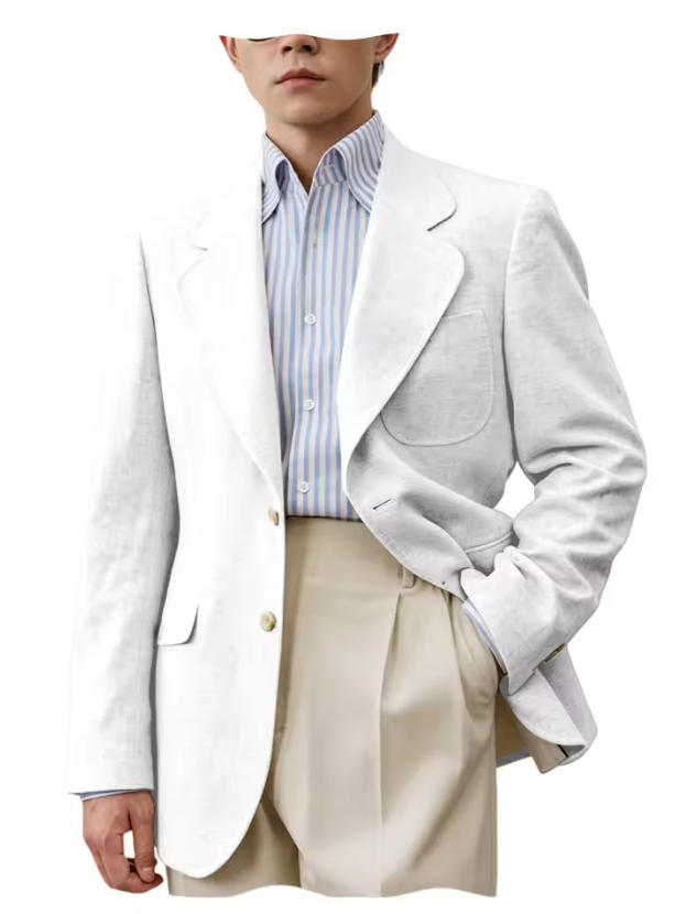 Only Linen Men's Blazer 1PCS B - Men Linen Formal Wear 评论和价格