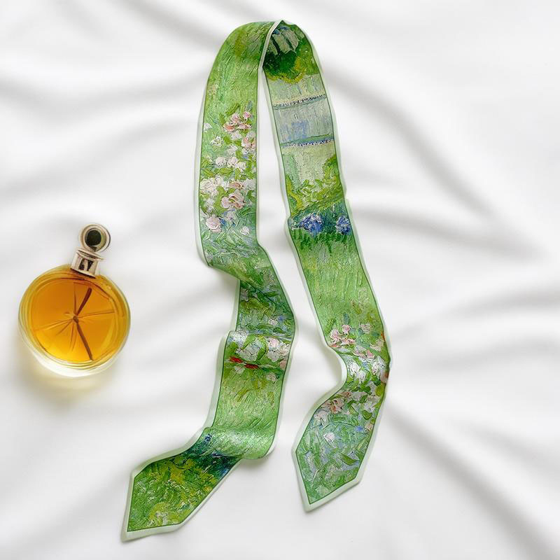 Prints Long Hairband Skinny Ne - Silk Tie Woven 评论和价格