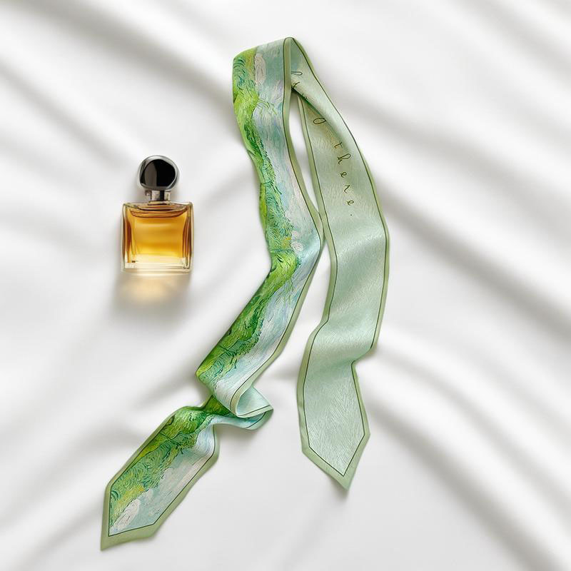 Prints Long Hairband Skinny Ne - Silk Tie Woven 评论和价格
