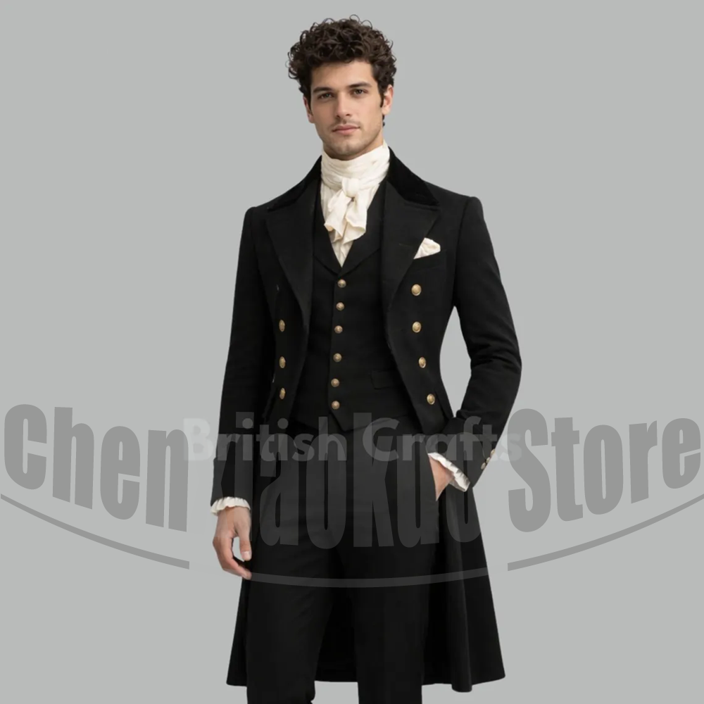 Black Men Victorian Tailcoat 3 - Victorian Men'S Formal Wear 评论和价格