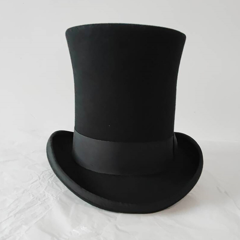 Black 25cm Wool Felt High Top  - Victorian Men'S Formal Wear 评论和价格