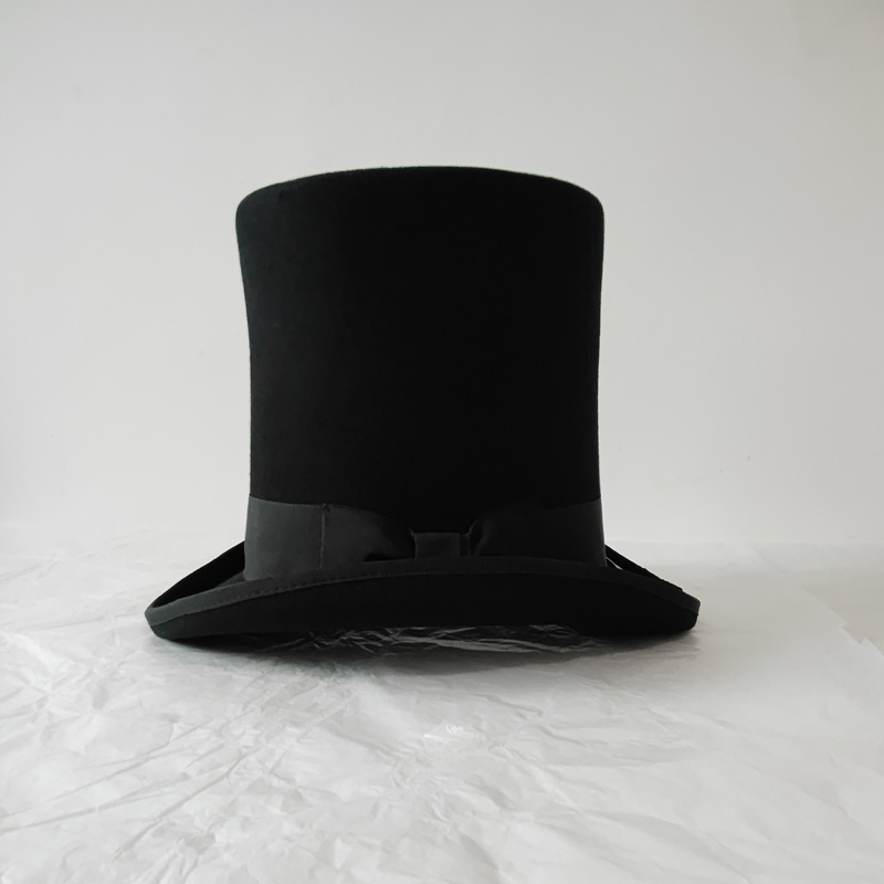 Black 25cm Wool Felt High Top  - Victorian Men'S Formal Wear 评论和价格