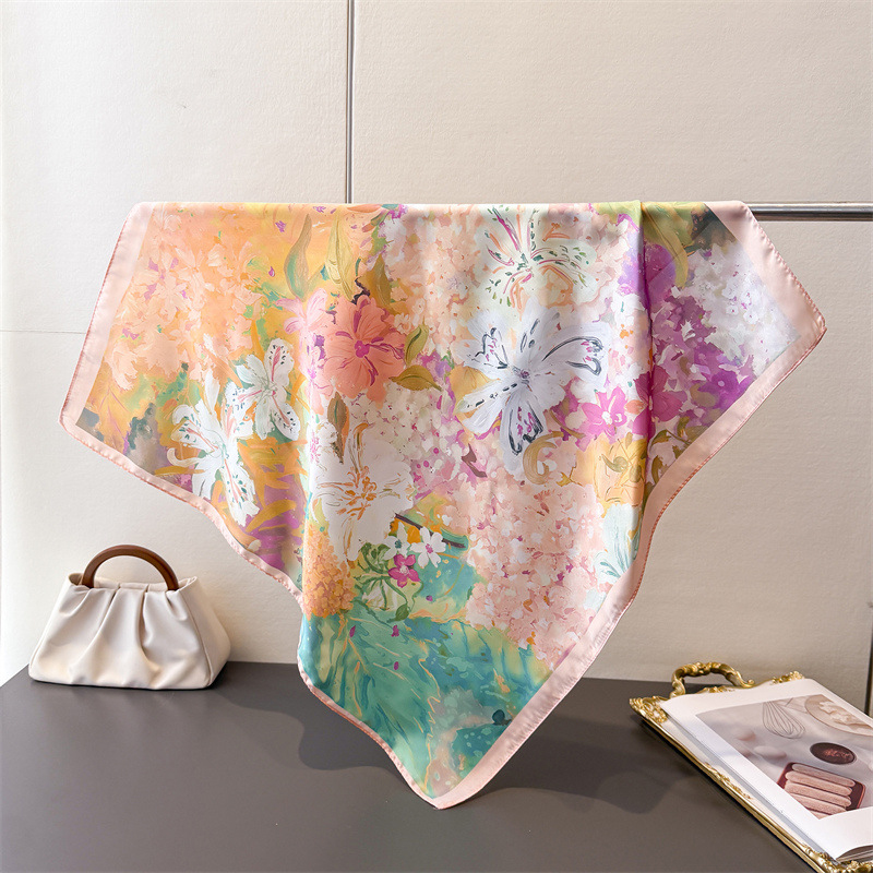 70*70cm Square Silk Scarf for  - Silk Tie Woven 评论和价格