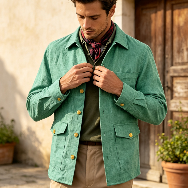 Vintage Men's Linen Jacket Lap - Men Linen Formal Wear 评论和价格