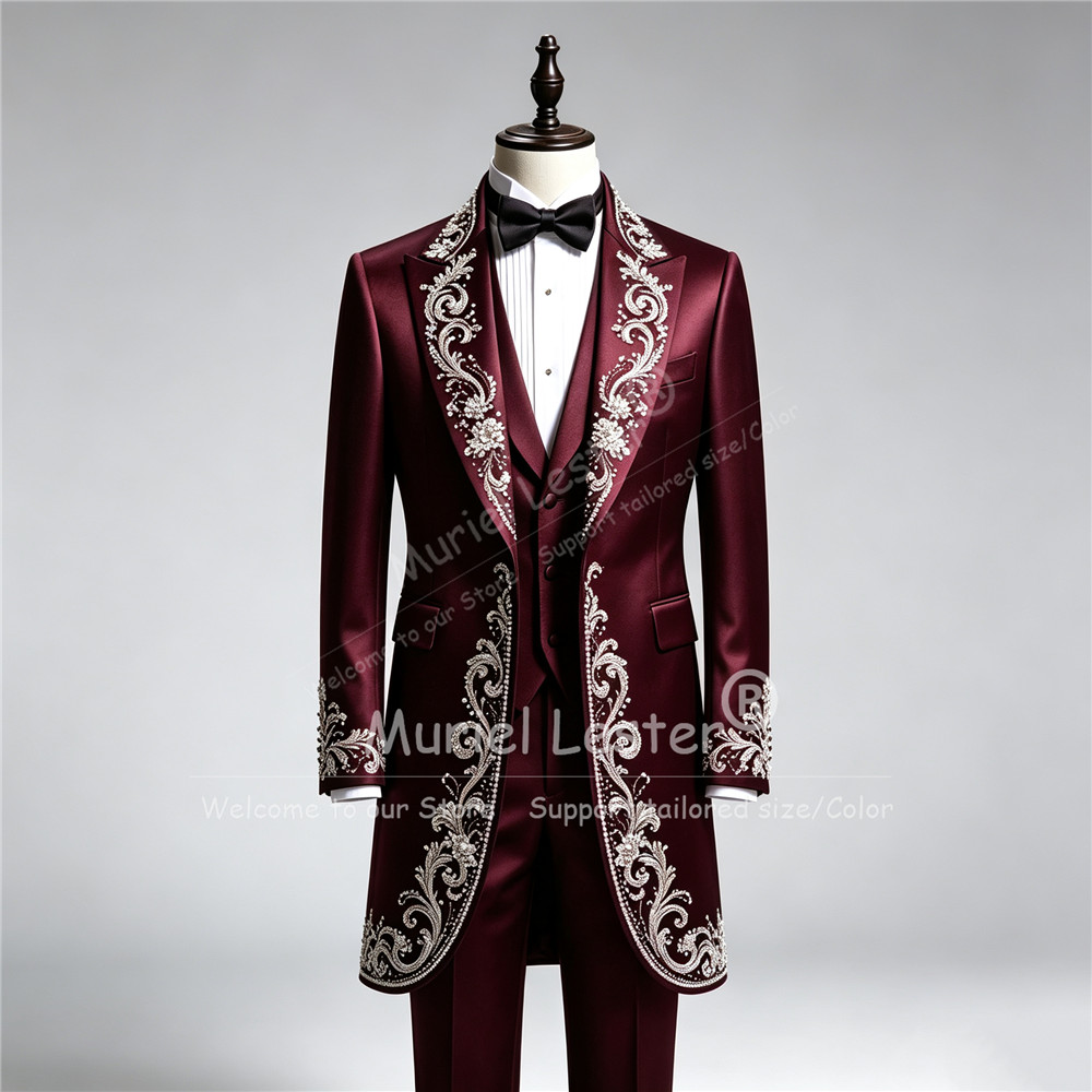 Luxury Man Wedding Tuxedo Suit - Men Formal Wear For Wedding 评论和价格